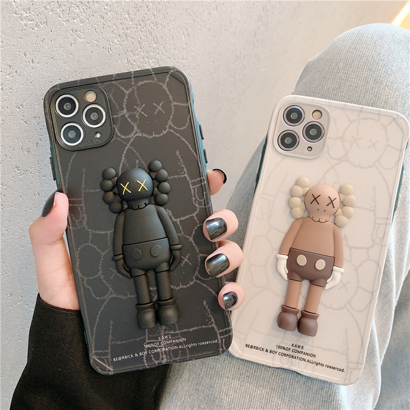 

Iphone 12 pro max phone case 12pro straight silicone apple 11 personality creativity x Kaw black or white cases 11 PROMAX shell