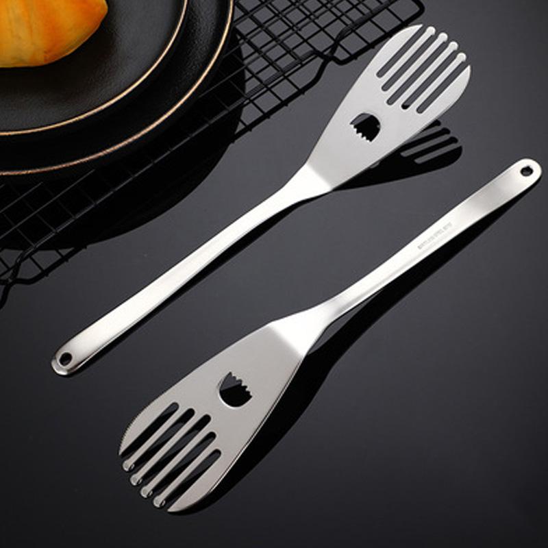 

Dinnerware Sets Multifunctional Small Frying Spatula 304 Stainless Steel Steak Baking Egg Beater Cake Cutting