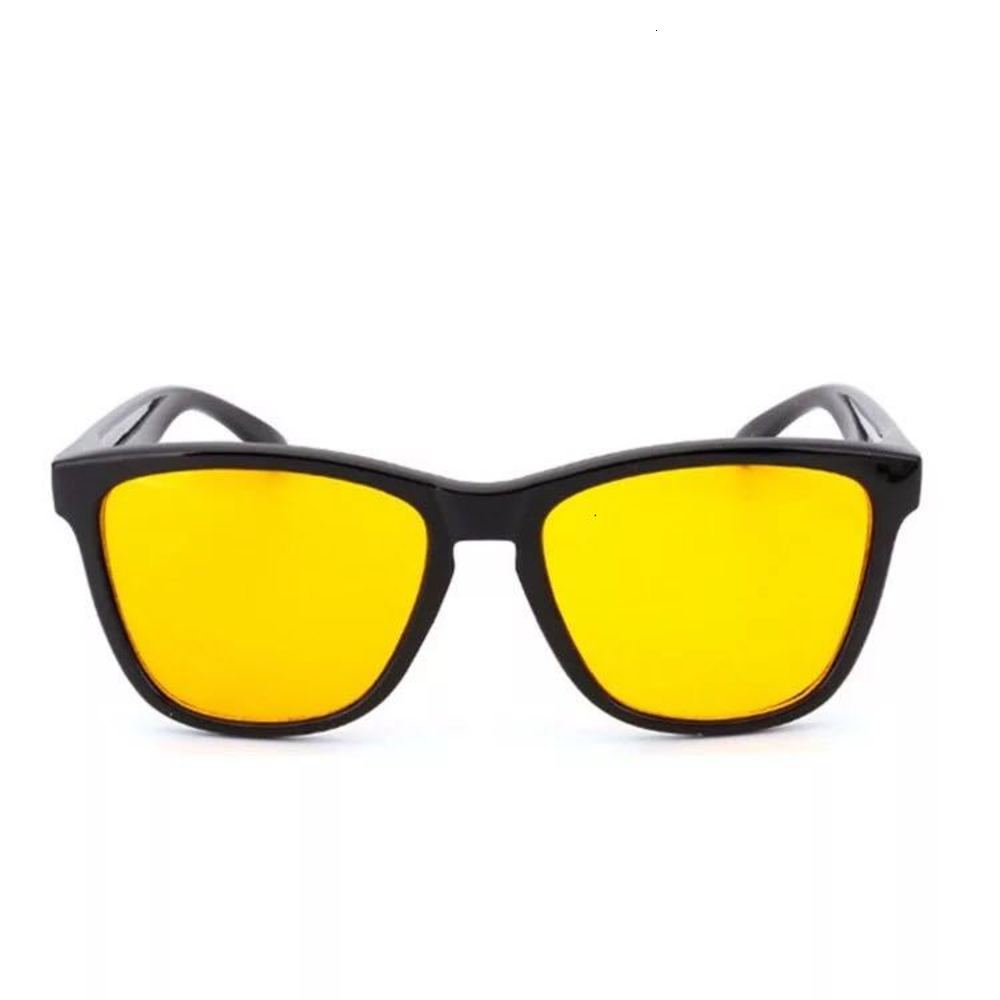 

Custom Night Vision Glasses Headlight Driving Yellow Lens Eyewear UV400 PC Sunglasses, White;black