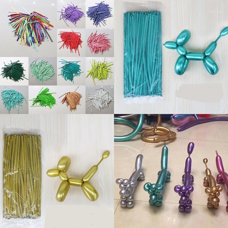 

Party Decoration 20 Pcs / Lots 1.8g Chrome Metallic Latex Long Balloons Magic Air Ballooon Ballon For Modeling Birthday Wedding Decor