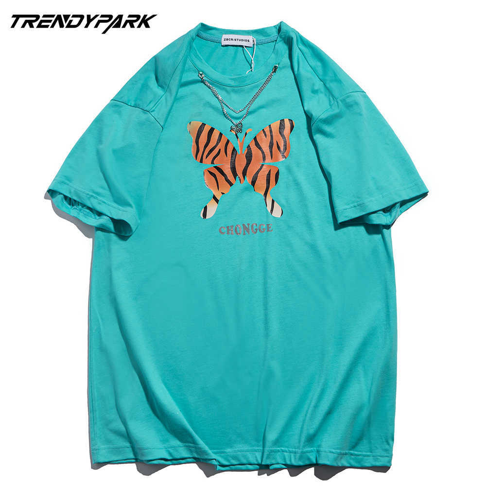 

Hip Hop Fashion T Shirt Men Leopard Neck Chains T-Shirt Harajuku Cotton Summer Short Sleeve Tops Tee Tshirt 210601, Grey