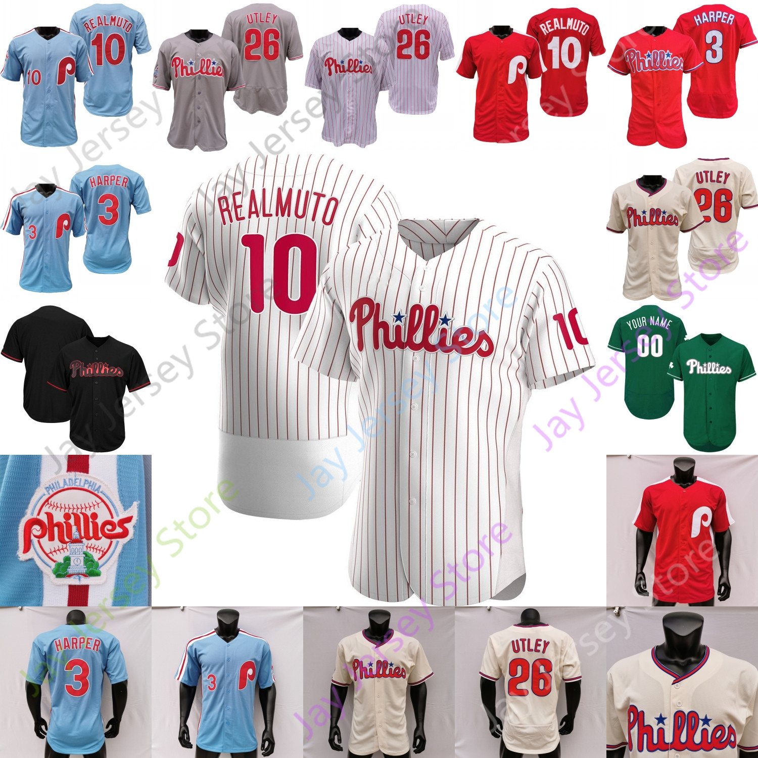 

2021 New Custom Baseball Jersey 29 Nick Maton 61 Cristopher Sanchez 70 Bailey Falter 68 Damon Jones, Women 2021 red