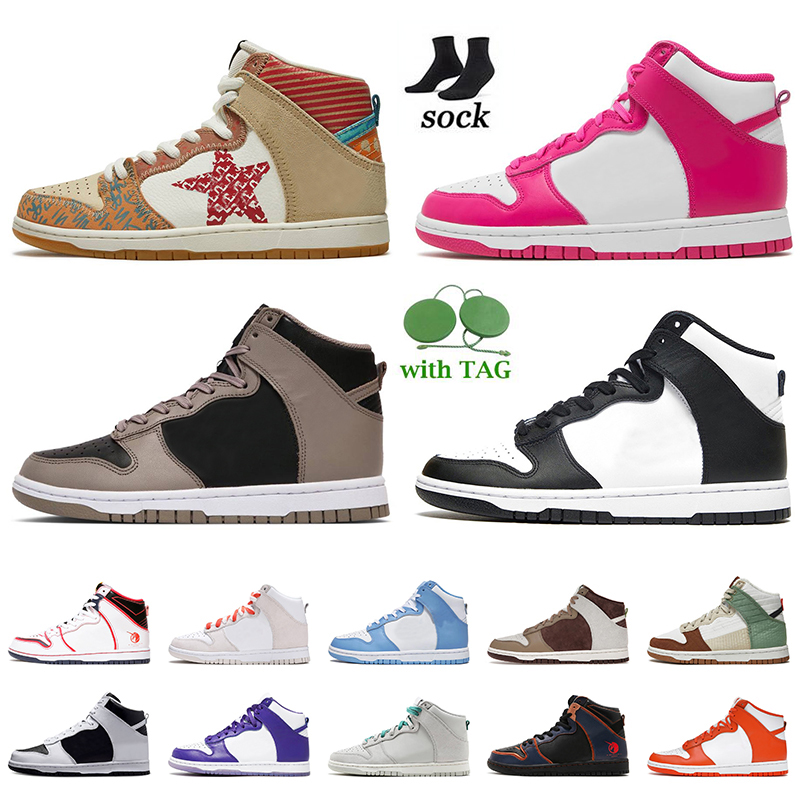 

Designer SB OG Trainers Dunks High What The Platform Running Shoes Black White LX Toasty Pink Prime kentucky Syracuse Fragment Tokyo Mens Women Skate Sneakers, D6 crimson tint 36-40