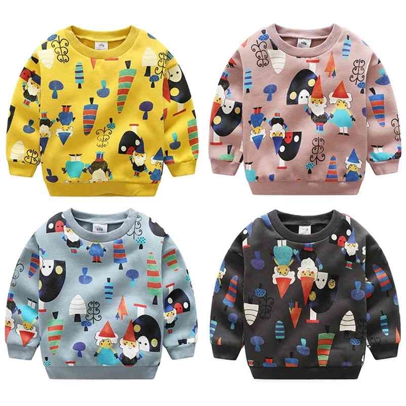 

Autumn Winter Warm 2-10 Years Old Children Christmas Gift Long Sleeve Cartoon Print School Baby Kids Girl Fleece Sweatshirt 210701, Blue