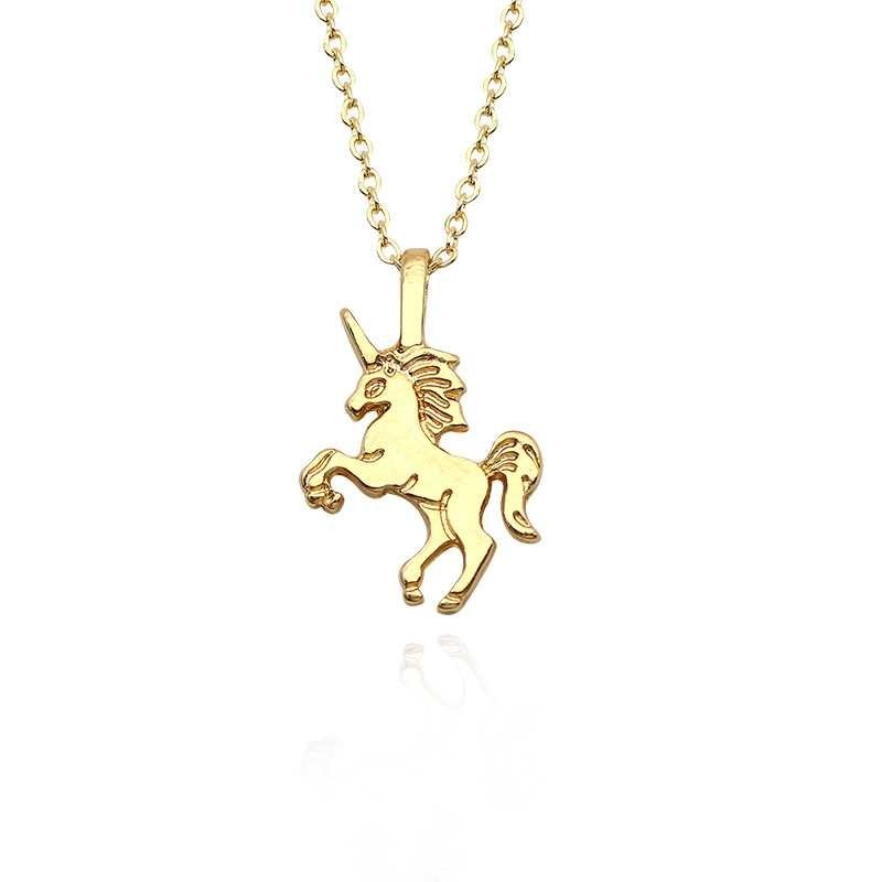

yutong Accessories Fashion Popular Jewelry Pendant Gift Women Unicorn Necklace Simple Temperament Clavicle Chain Wholesale