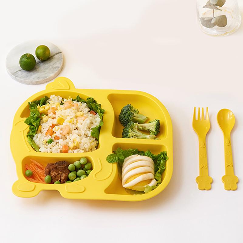 

Dishes & Plates 5Pcs/Set Plastic Baby Cartoon Tableware Kids Dinner Plate Toddler Feeding Children Training Bowl Spoon Fork VJ-Drop