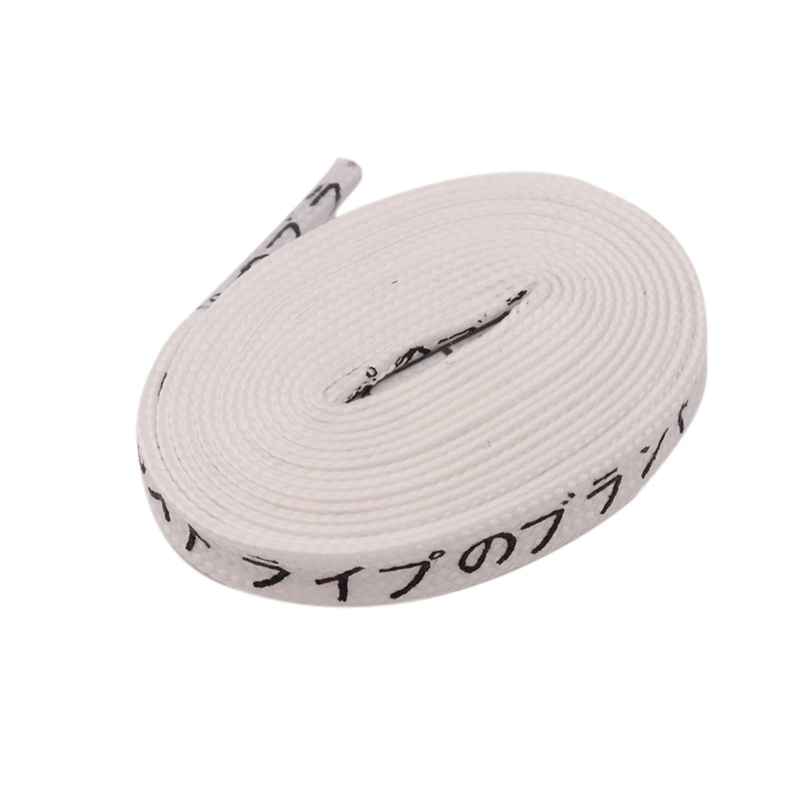 

Weiou Fashion Glow in the Dark Printing Japanese Letters Flat Novelty Shoelaces Polyester Noctilucence Women Men Kids Sport Shoe Decoration