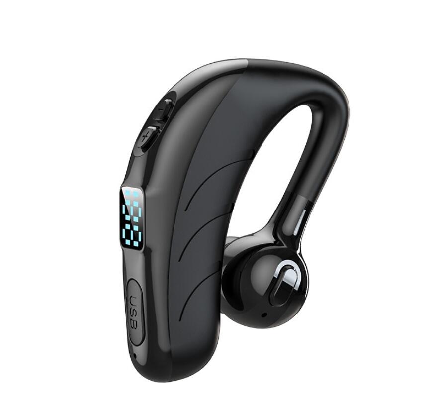 

P13 wireless Earphones Digital Single-ear Car Business Ear-hook Type Waterproof Long Standby Bluetooth-Compatible Headset For All Phone p13s x13, Black