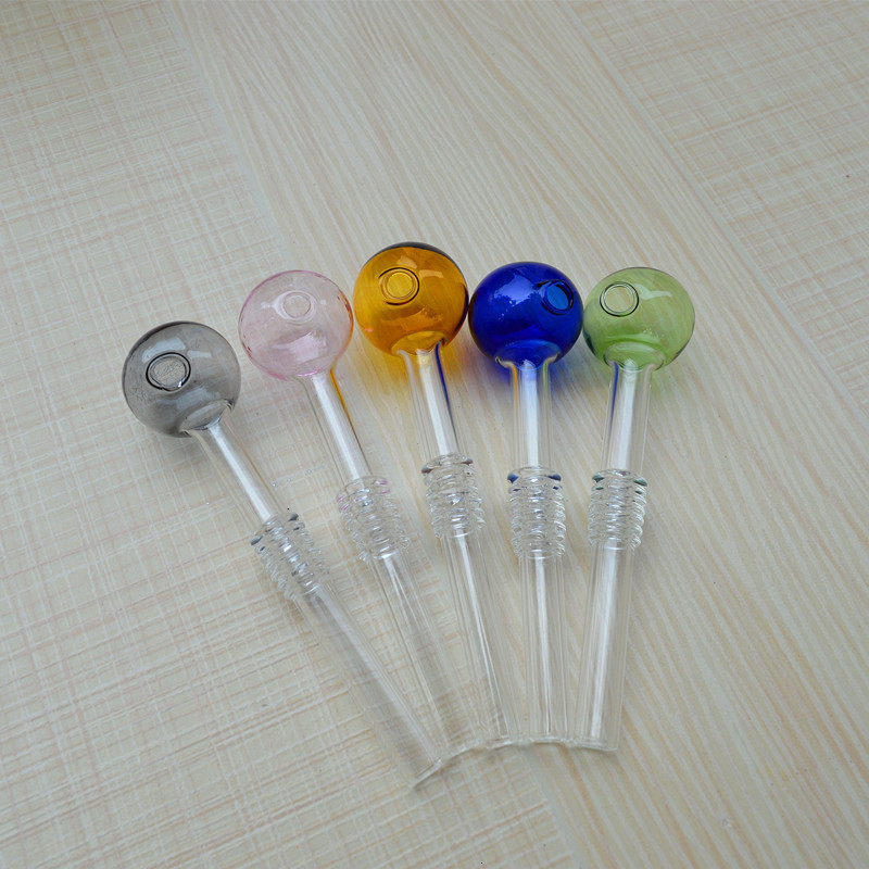 

Hookah Sales of High Borosilicate Glass Pipe Color Gun Head Corrugated Coffee Straw Accessories