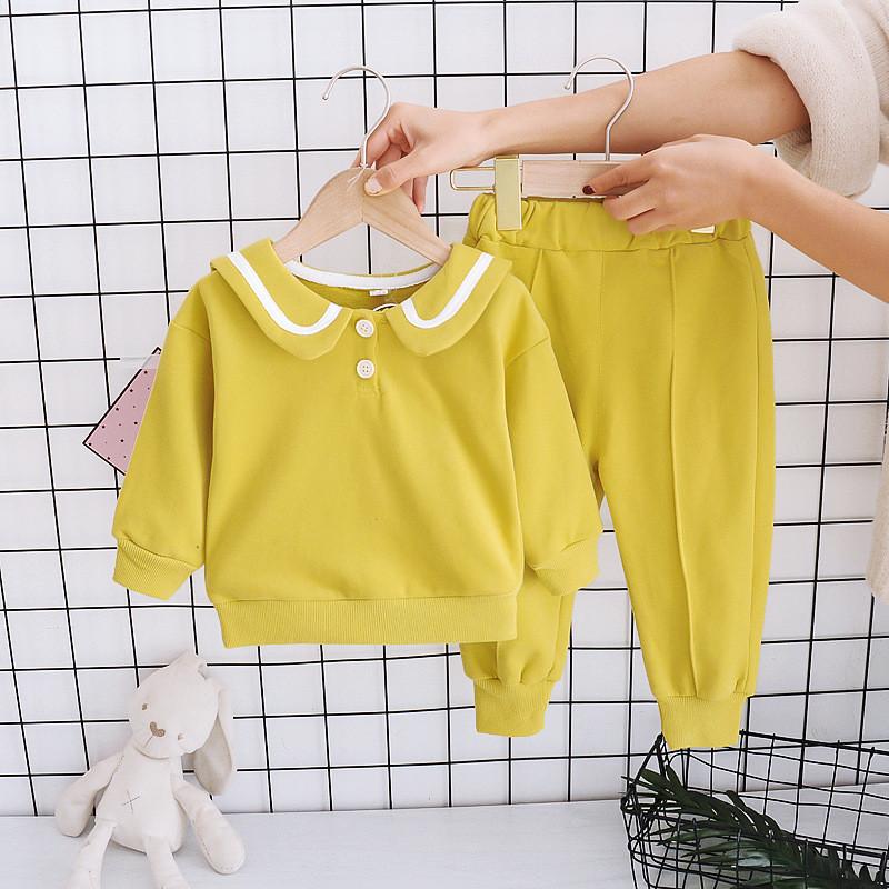

Clothing Sets Baby Girl Clothes Outfits Spring For Girls Toddler Cotton Tops + Pants Set Little, White