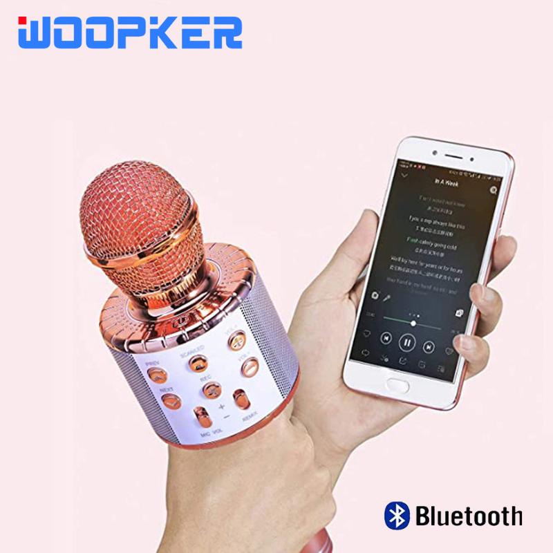 

Wireless Bluetooth Condenser Microphone Handheld Karaoke Mic Mikrofon Musical Stage Music Singing Party Birthday Christmas Gift Microphones