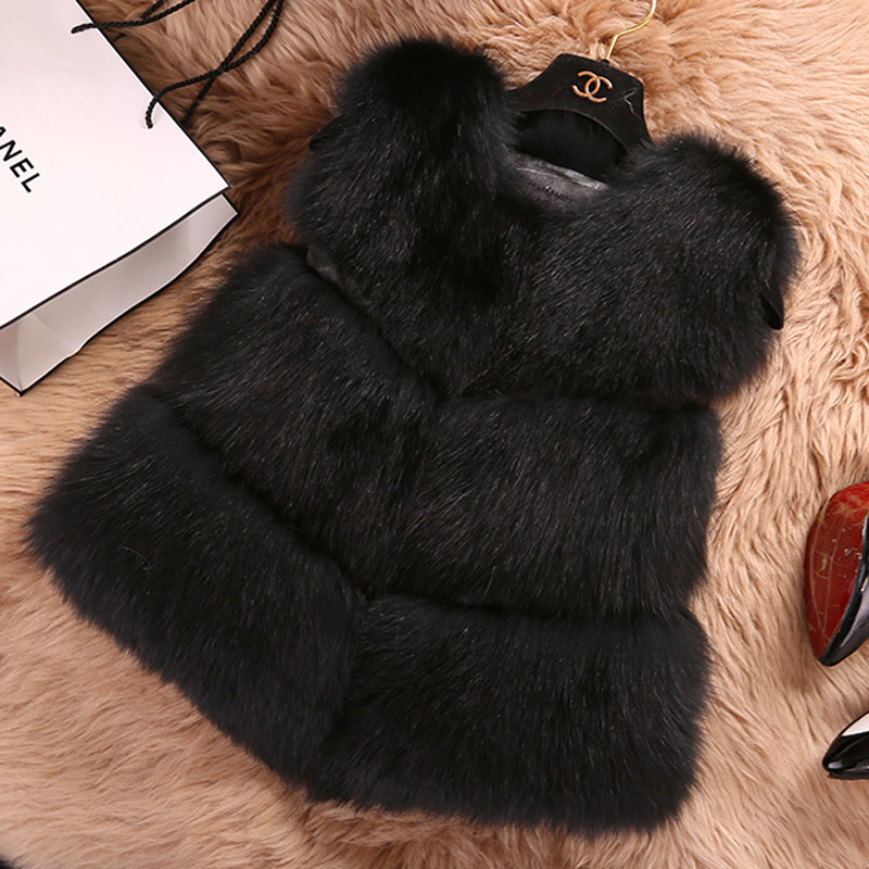 

Wholesale 2018 autumn new women's fashion casual ordinary belt big fox fur vest women's clothing, Black;white