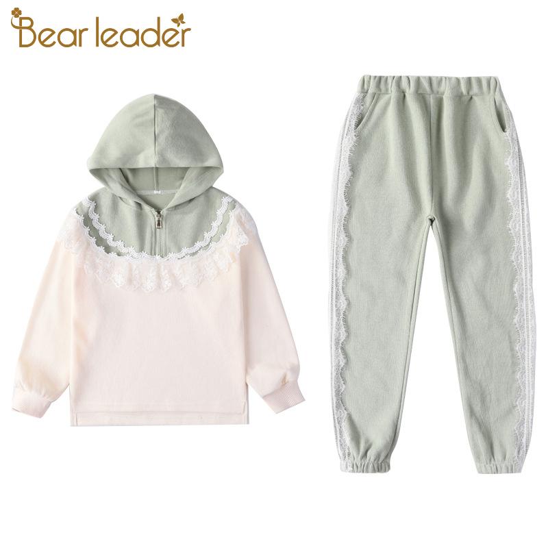 

Clothing Sets Bear Leader 4-13 Y Girls Autumn 2022 Sports Suits Fashion Lace Sweatshirt Top Casual Pants 2pcs Set For Teen, White