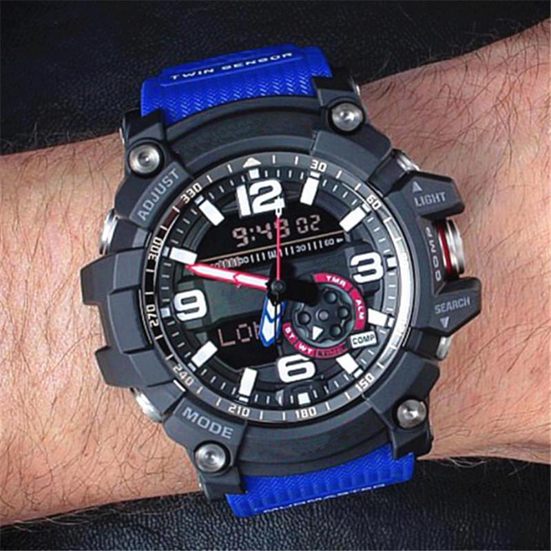 

GG1000 men's sports quartz watch DZ7333 LED digital display high quality all functions can be operated
