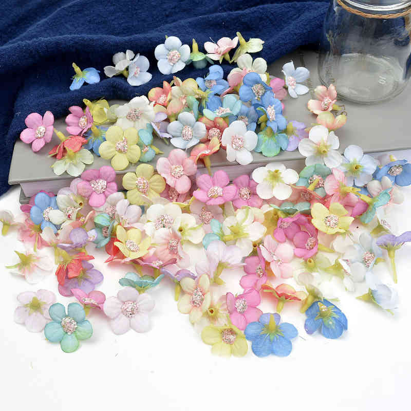 Silk DIY Garland Headdress Artificial Flower Multi Purpose Home Decor Mini Daisy Flowers For Wedding Engagement Party-image-690314003
