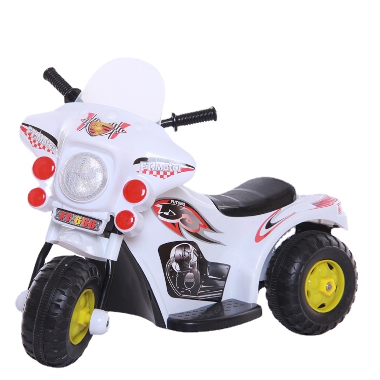 

Children's Electric Tricycle Remote Control Motorcycle New Fashion Infant Trike Toy Three Wheels Bike Ride on Car for Kids Gifts, White