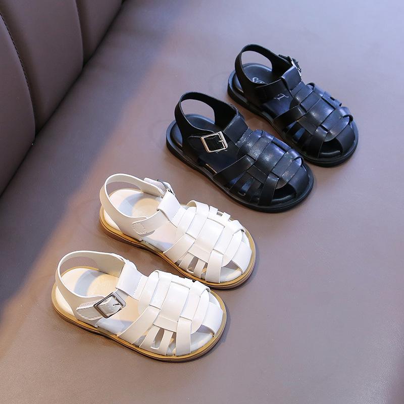 

Sandals Comfortable Beach For Children'S Baby Girl Dress Summer Fashion Boys Cut-Outs Shoes Kids 2021 1 2 3 4 5 6 Ye, Black