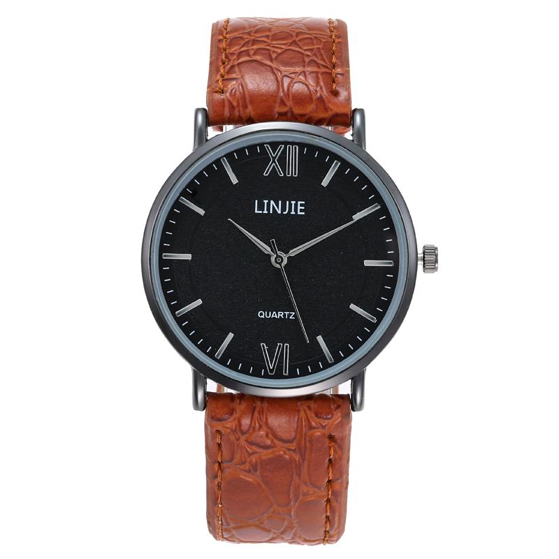

Wristwatches Brand Big Dial Military Sport Watch Men Fashion Leather Men's Watches Quartz Clock Relojes Para Hombre Reloj, Brown