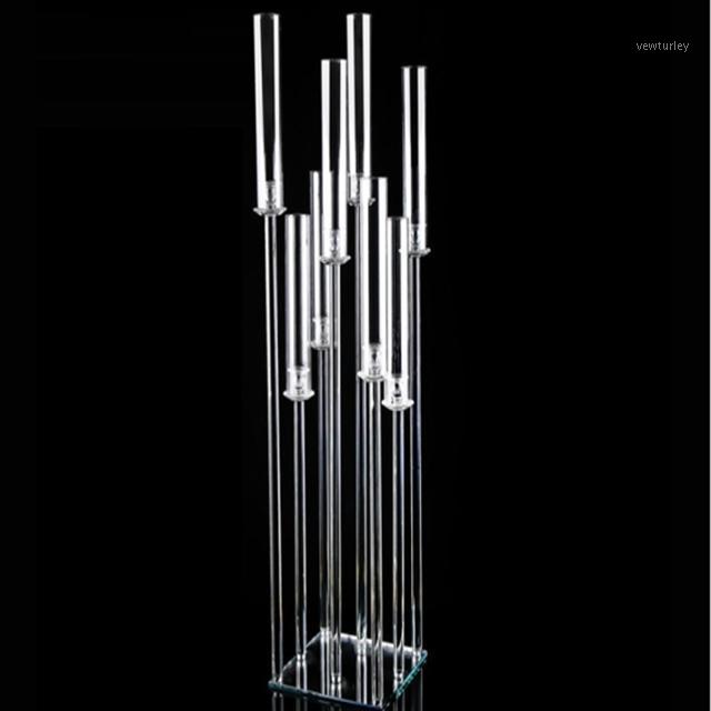 

Party Decoration 8pcs) Tall 9 Arms Wedding Table Centerpiece Acrylic Candle Holder Crystal Candelabra Yudao69