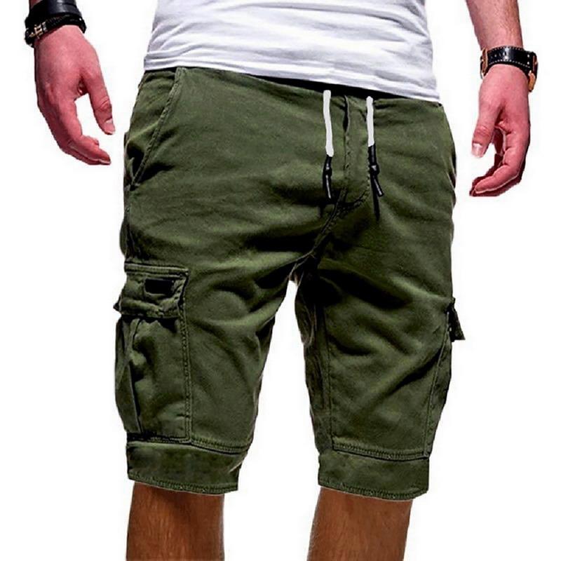 

Men's Shorts Mens Military Cargo Army Camouflage Tactical Short Pants Men Loose Work Casual Plus Size Bermuda Masculina, Khaki-2