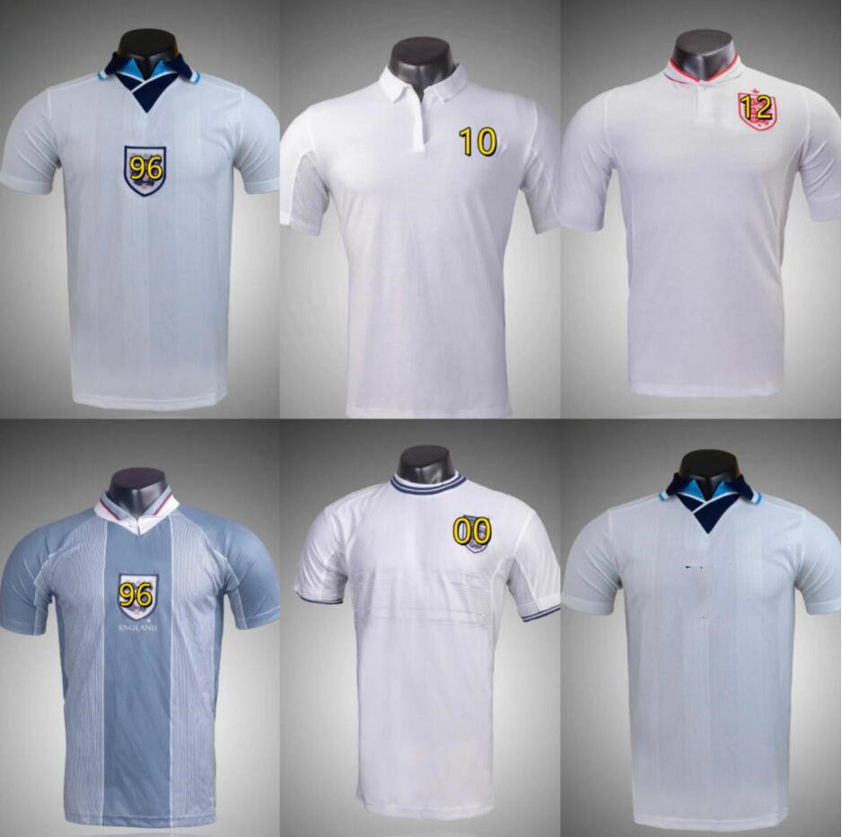 

Retro jersey blue 1990 1994 1998 2002 World cup soccer jerseys home away man kits BECKHAM GASCOIGNE OWEN GERRARD classic football shirt, Gold
