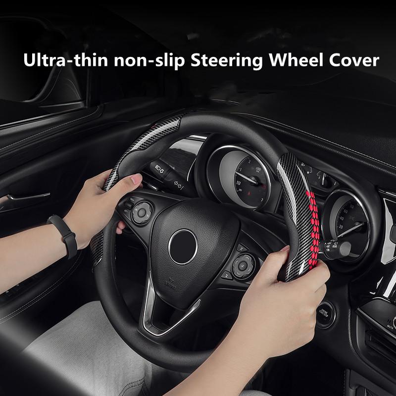 

Steering Wheel Covers Universal ABS Car Cover Carbon Fiber Anti-slip Ultra-thin Vehicle Modification Supplies