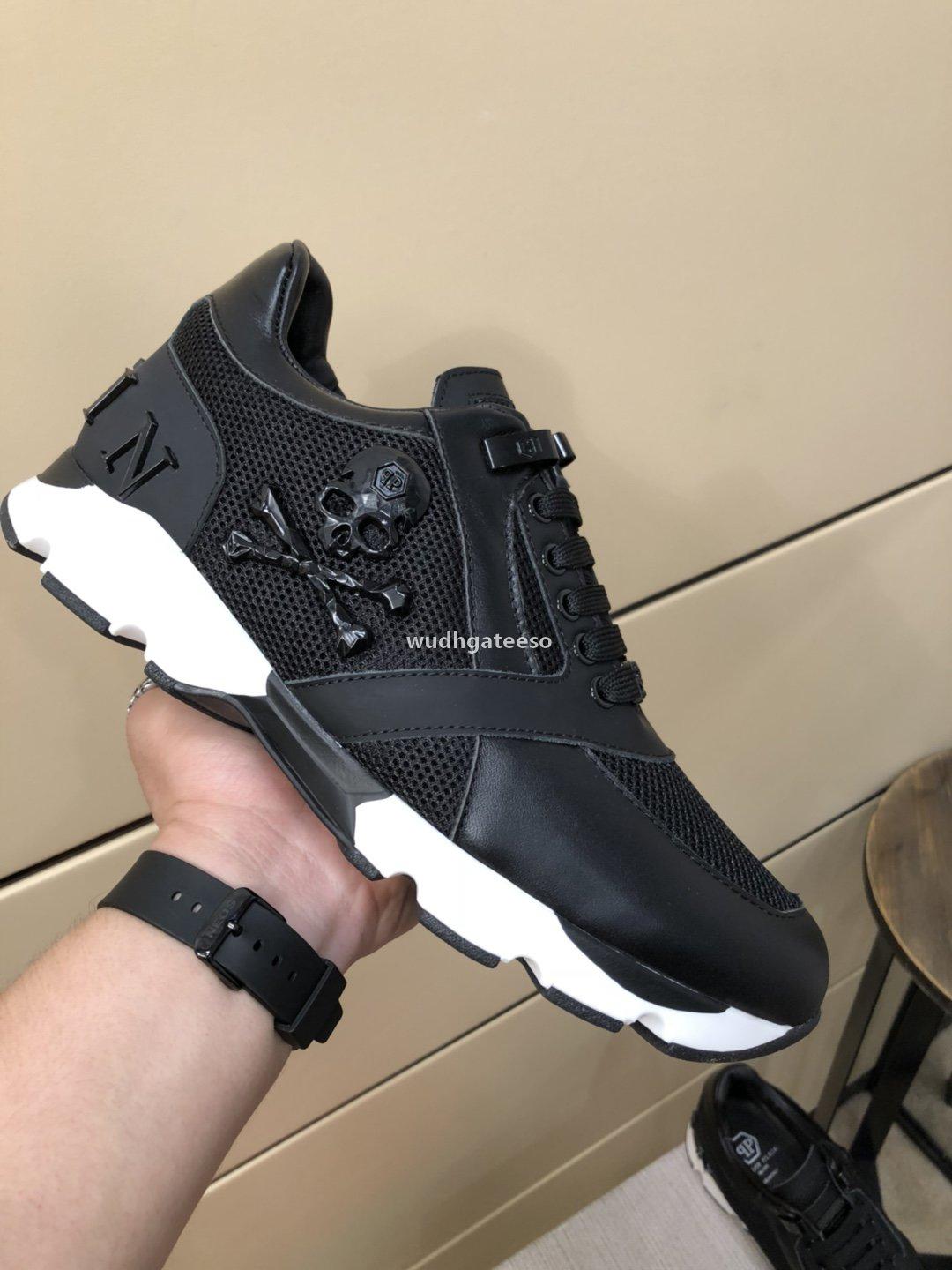 

2021 casual men's shoes fashion luxury flat comfortable sneakers top brand lace-up men's shoes Size 38-44, As picture 1