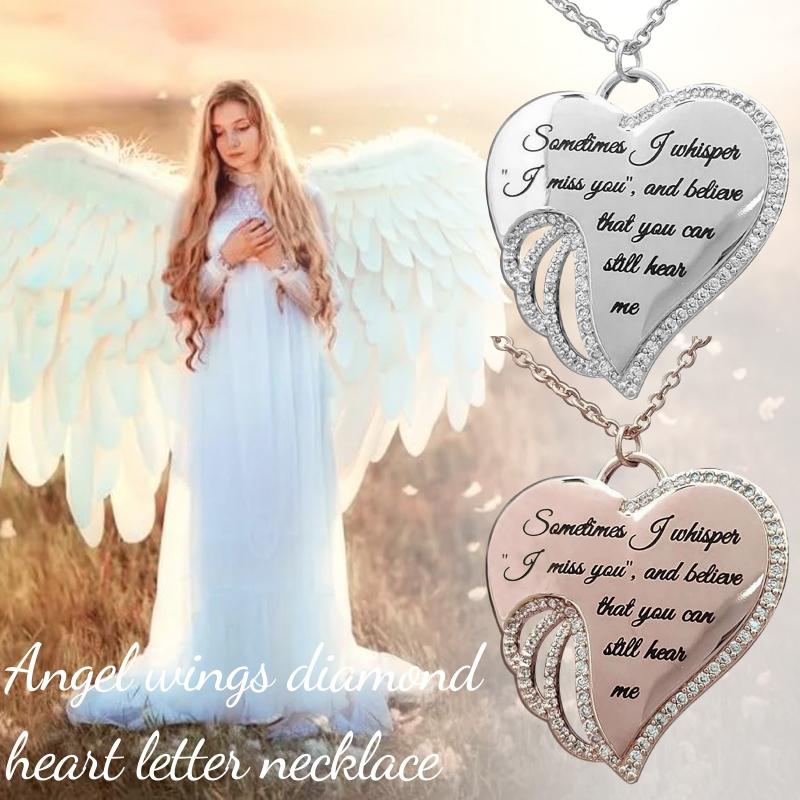 

Pendant Necklaces 2021 Special Offer Lithe Creative Women's Vintage Angel W Ings Heart Necklace Unique Gift Party Accessories