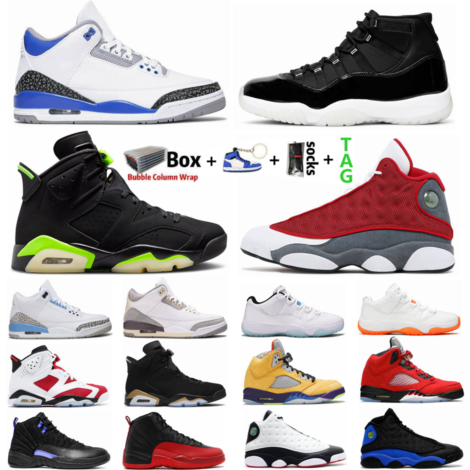 

Men Jumpman Basketball Shoes UNC 3s What The 5s Electric Green 6s 25th Anniversary 11s Dark Concord 12s Hyper Royal 13s Sports Outdoor Women Sneakers, 11