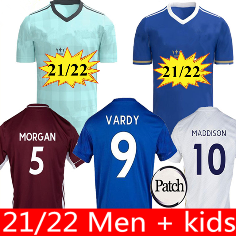 

21 22 Leicester soccer jerseys 2021 2022 CITY VARDY MADDISON TIELEMANS NDIDI camiseta de fútbol men Kits+kids kits maillot de football shirt top, 18