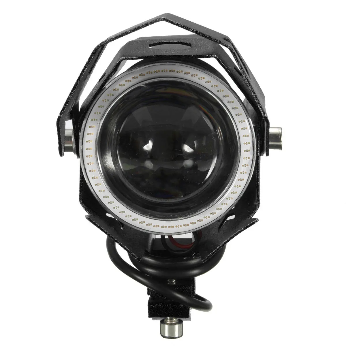 

12V-80V Motorcycle LED Headlights Driving Fog Spot Light DRL Aluminum-black