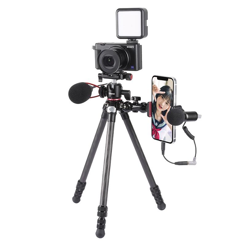 

Ulanzi MT-21 Professional Tripod For Phone Camera Adjustable Length Angle With Spike Outdoor Travel Vlog Pography Tripods
