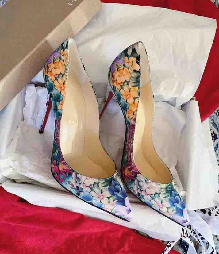 

Luxuious Red Bottom Women Shoes pumps Sexy pointed Toe Footwear Wedding dress Shoe genuine leather suede top quality with box, 10