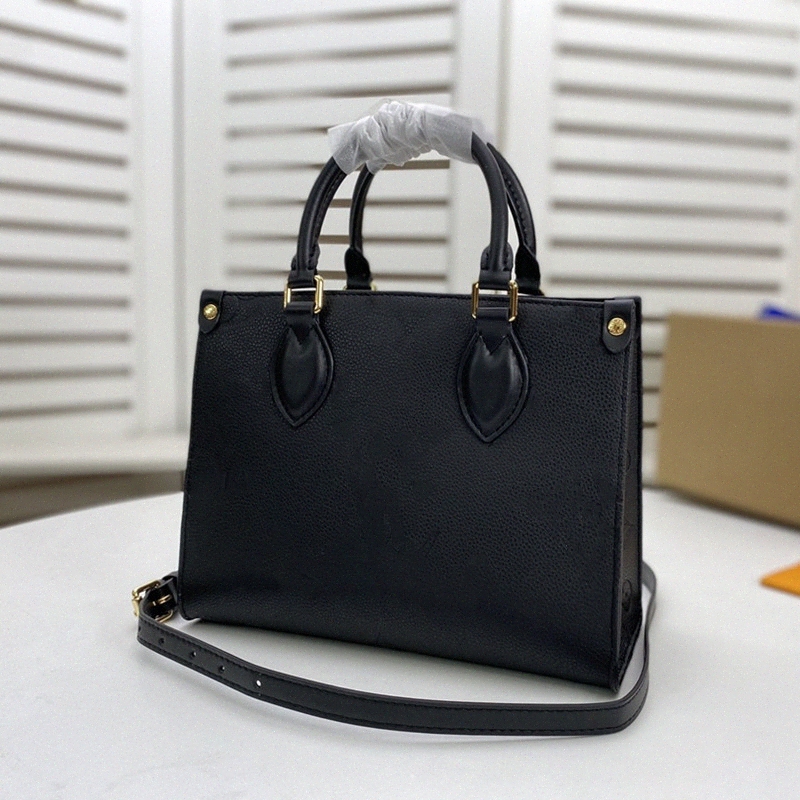 

Designer Onthego High Quality Luxury Brand Tote Bag Handbags Embossed By The Pool Fashion Shoulder Leather MM GM Black Shopping Bags On The Go p4AN#