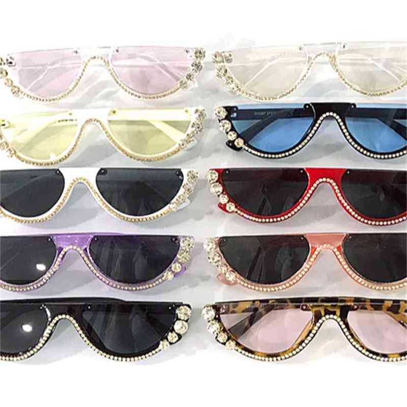 

factory price custom cute diamond women sunglass with case