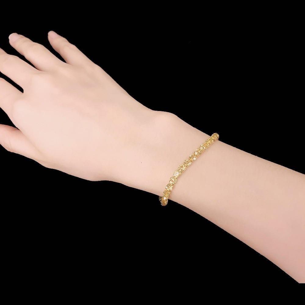 

Hand catenary Simple row full of Zircon fashion men's and women's Bracelet, Black