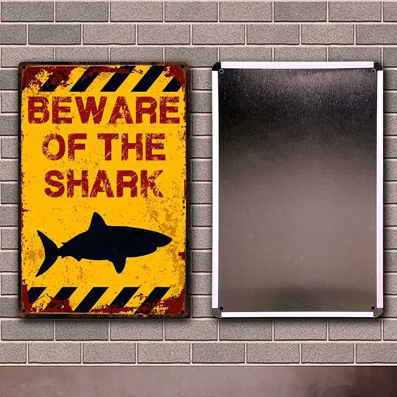 

Beware of Smake Shark Hunter Eaqle Vintage Metal Sign Tin Poster Home Decor Bar Wall Art Painting 20*30 CM Size Dy5