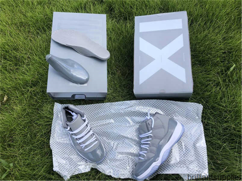 

11 Cool Grey Medium White Real Carbon Fiber Men Athletic Shoes Sports Sneakers with Original 378037-001