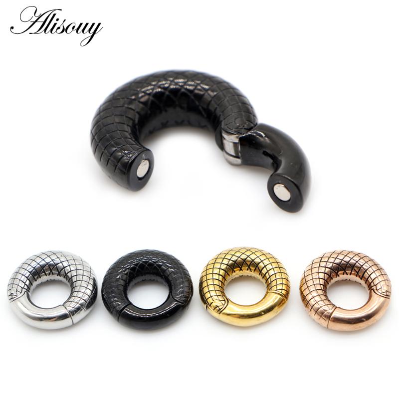 

Other Alisouy 1PC Stainless Steel Round Circle Hinge Heavy Ear Weight Plugs Tunnel Gauges Expander Stretcher Piercing Body Jewelry, Slivery;golden