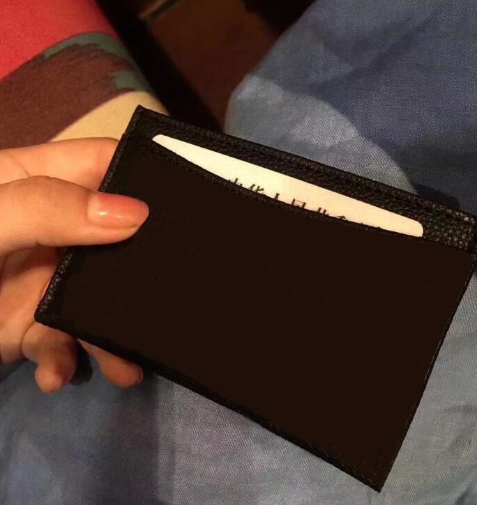 

Brand Zero Purse Luxury Leather credit cards bag Men Women Fashion name card holder Black Mini Wallet
