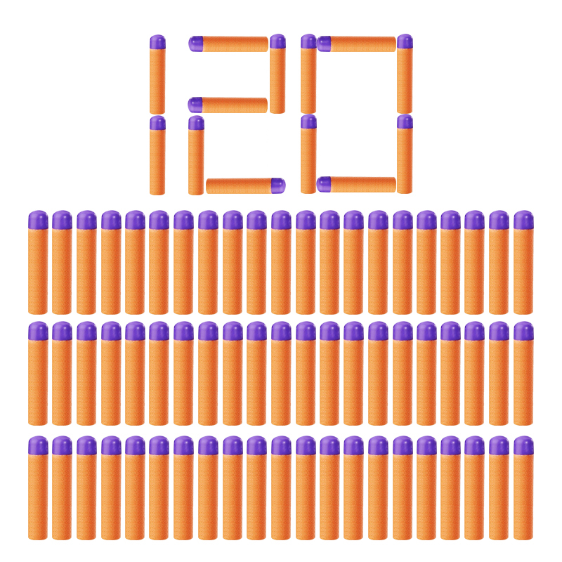 120Pcs Mega for Nerf 9.5cm Red Sniper Rifle Darts Bullets Mega Foam Refill Darts Big Hole Head Bullets for N-Strike Mega Series-image-674672275