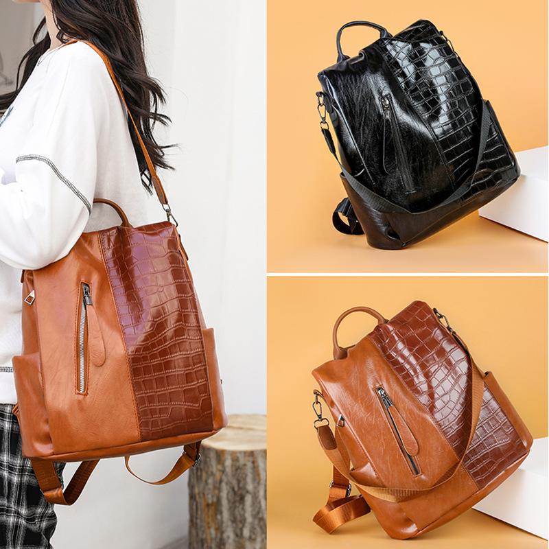 Modne plecaki luksusowe torby torby pu miękki skórzany plecak Kobiety nowe koreańskie paczki wszechstronne antykradzieżowe szkolne szkolne mini torba Square Schoolbegs