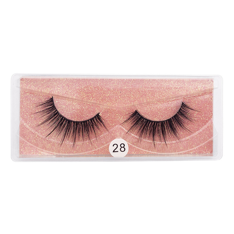 

Thick Soft 3D False Eyelashes Natural Long Crisscross Hand Made Reusable Fake Lashes Extensions Makeup For Eyes 10 Models Easy To Wear Lovely Pink Sticker DHL Free