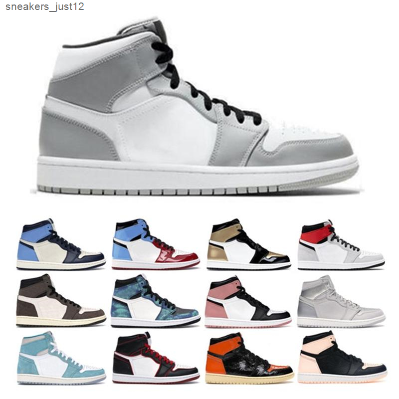

Mens basketball shoes 1s high og Obsidian Royal Toe Black white Rust Pink UNC Tie Dye Chicago j1 Light smoke grey sports sneakers
