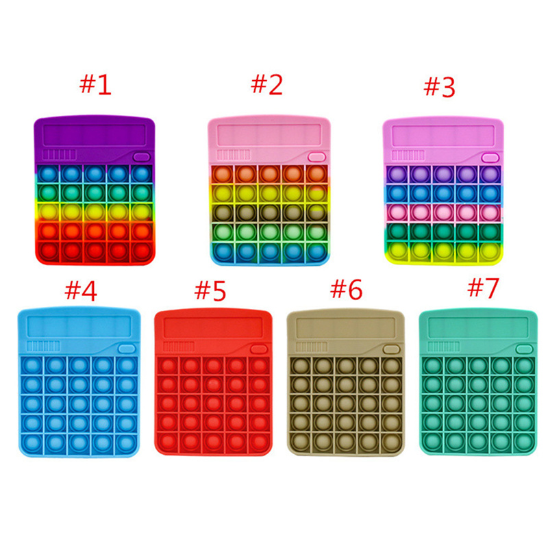

Big Push Bubble Fidget Toys Party Favor Calculator Shape Silicone Sensory Decompression Toy Large Size Pop Bubbles Desktop Game Puzzle for Autism 2021