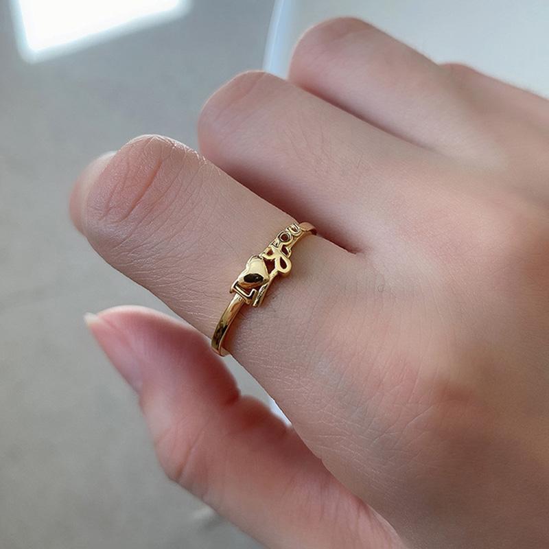 

Cluster Rings Letter Heart 925 Silver Jewelry Minimalism Charm Anel Bohemia Vintage Boho Bague Femme Anelli Ring For Women