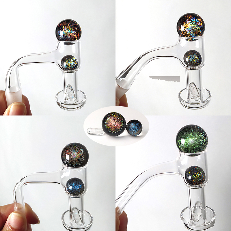 

US Grade Fully Weld Quartz Banger Smoking Terp Slurper Beveled Edge Seamless Bangers With Pearls Pill Ball For Glass Bongs Oil Rigs High Qua
