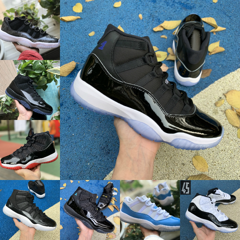 

Sale 2021 New Bred 11s 11 Men Women Basketball Shoes COOL GREY Concord 45 Platinum Tint Cherry Cap And Gown Space Jam Designer Shoes Sport Trainers