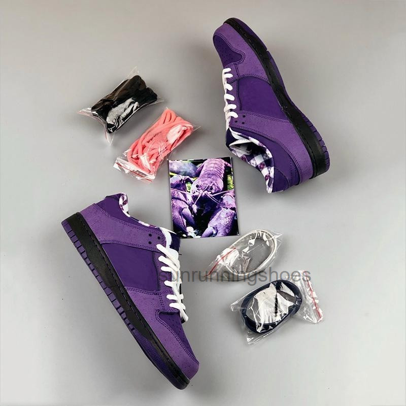 

Concepts SB Low Skateboard Shoes Purple Lobster Diamond Su Fashion Designer Star Sole Casual Sports