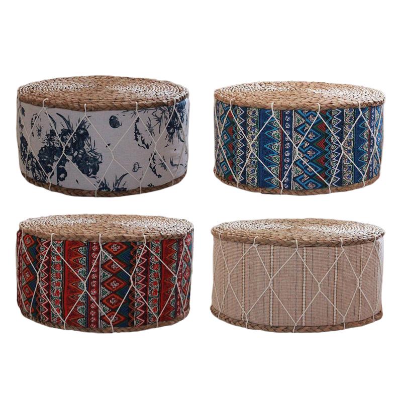 

Cushion/Decorative Pillow 30cm Straw Futon Floor Cushion Handmade Round Thicken Meditation Seat Stool Ottoman For Home Decor